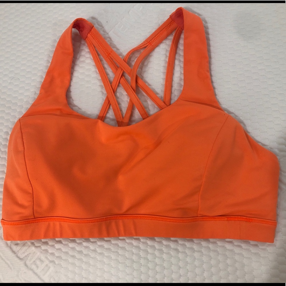 Lululemon Bright Orange Sports Bra size 8